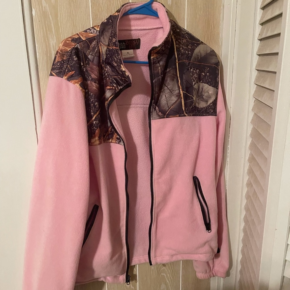 Pink with camo jacket